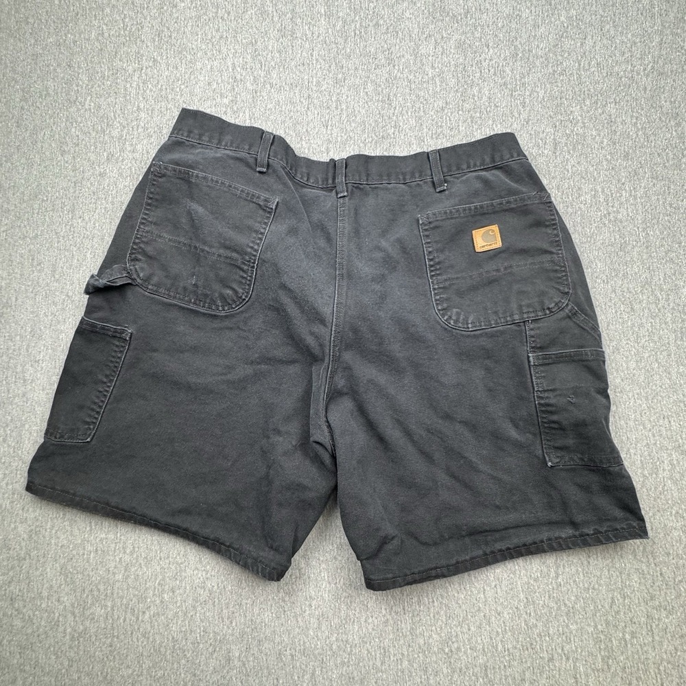 Carhartt Shorts Sz 42 Black Carpenter Workwear Jeans Hammer Loop B141 BLK USA